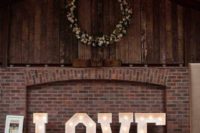 18 oversized LOVE marquee letters for the wedding venue decor
