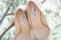19 peep-toe cream Jimmy choo heels can be worn after your big day