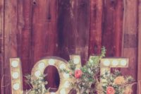 21 LOVE marquee letters for decorating any of the zones of your venue