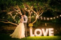 22 LOVE marquee letters for outdoor wedding decor and taking pics