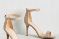 22 perfect minimalist ankle strap beige heels