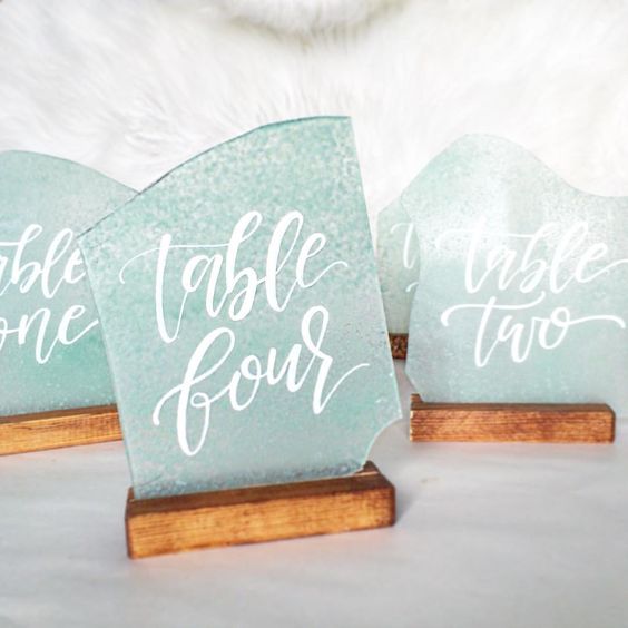 sea glass table numbers