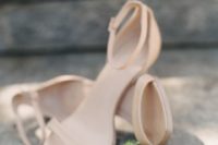24 beige ankle strap heeled sandals for a summer bride