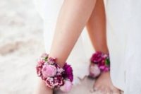 33 bold floral ankle cuffs for a beach bride