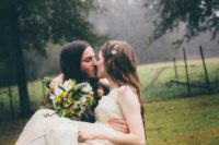 01 This homespun wedding with boho and fairy vibes took place during a hurricane