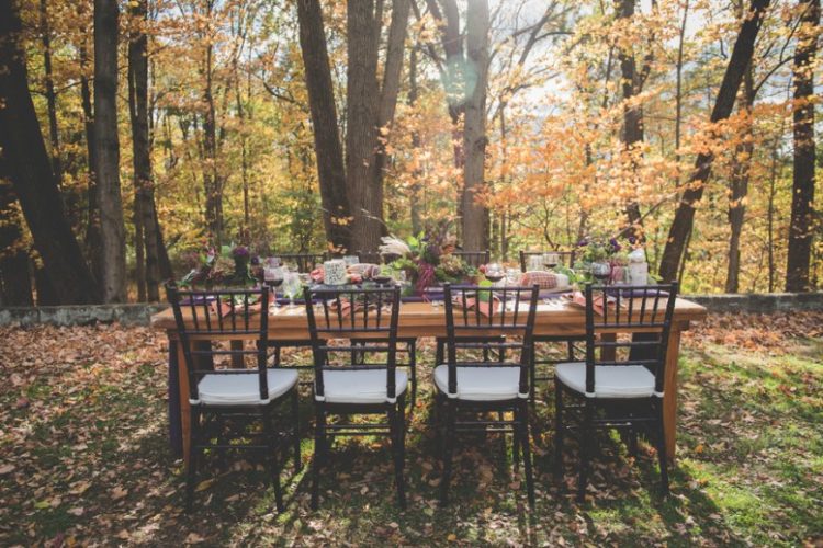 If the weather allows it, have an outdoor wedding with bold rich colors