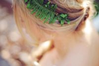 03 a fern hair accessory for a woodland bride