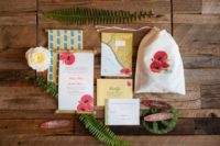 03 bold poppy wedding invites