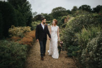 04 The bride was rocking a relaxed Claire Pettibone gown, an updo and a boho headpiece