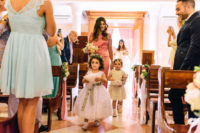04 The bridesmaids were wearing metallic pink dresses