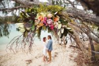 tropical wedding arch idea