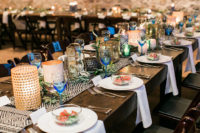 09 Blue glasses and green candle holders are amazing for giving the tablescapes an Eastern feel