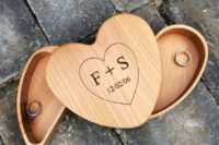 09 personalized woodburnt heart keepsake box