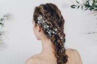 09 twisted and braided half updo with a crystal hair vine
