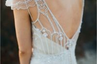 wedding gown with buttons