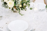 white flower spring wedding decor