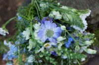 15 blue wildflower wedding bouquet can be DIYed by you