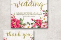 16 cute and bold watercolor wedding stationary with calligraphy