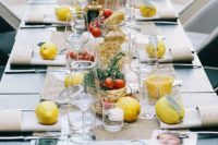 tablescape with food