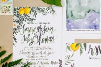 29 citrus and leaf printed watercolor stationary