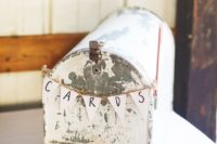 29 shabby mailbox with a small bunting