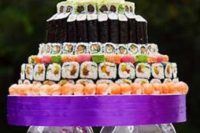 29 sushi tower on glass jars