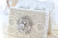 33 exquisite lace and rhinestone wedding ring box