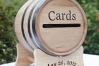 33 personalized wine barrel for wedding cards