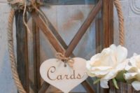 35 wooden lantern wedding card holder is a creative idea