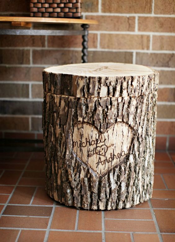 Unique Wedding Guest Book Rustic Personalized Guest Book Tree With Wood