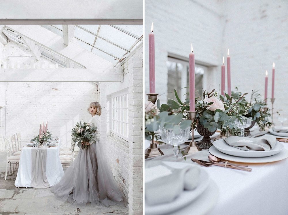 This wedding shoot is all about raw romanticism. it's pastel but in a totally modern way