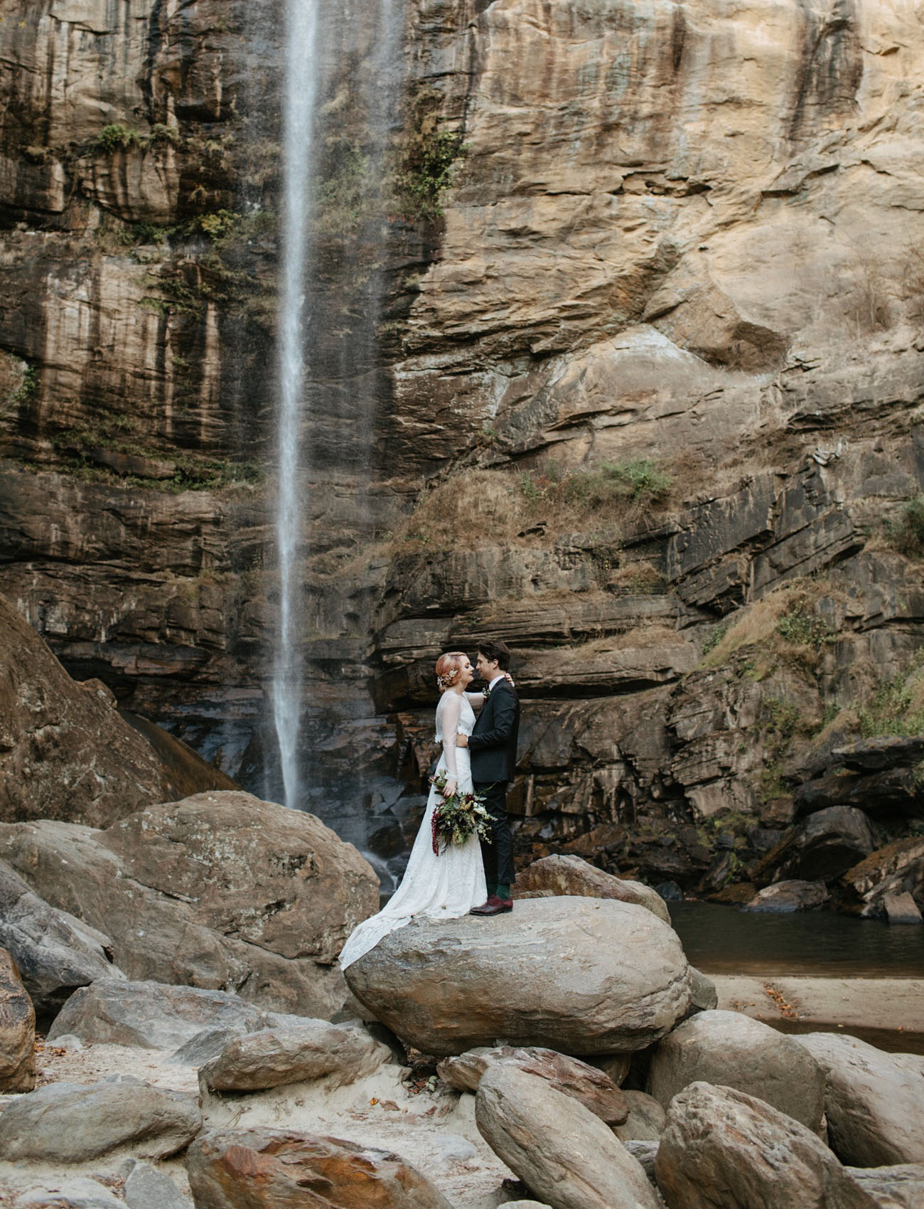 This wedding took place at a waterfall in a national reserve and was full of gorgeous details