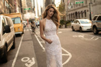 02 Boho-inspired hallter neckline gown with crochet lace
