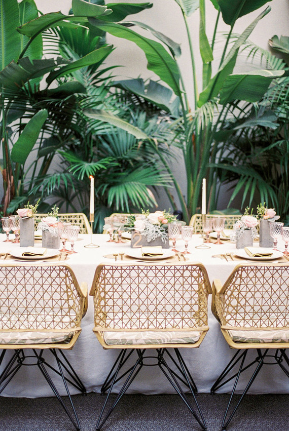 There are modern details and glam touches, too, and the tropical location is embraced
