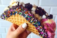 04 ice cream taco with sprinkles is adorable and refreshing