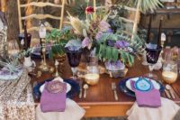 bright wedding tablescape