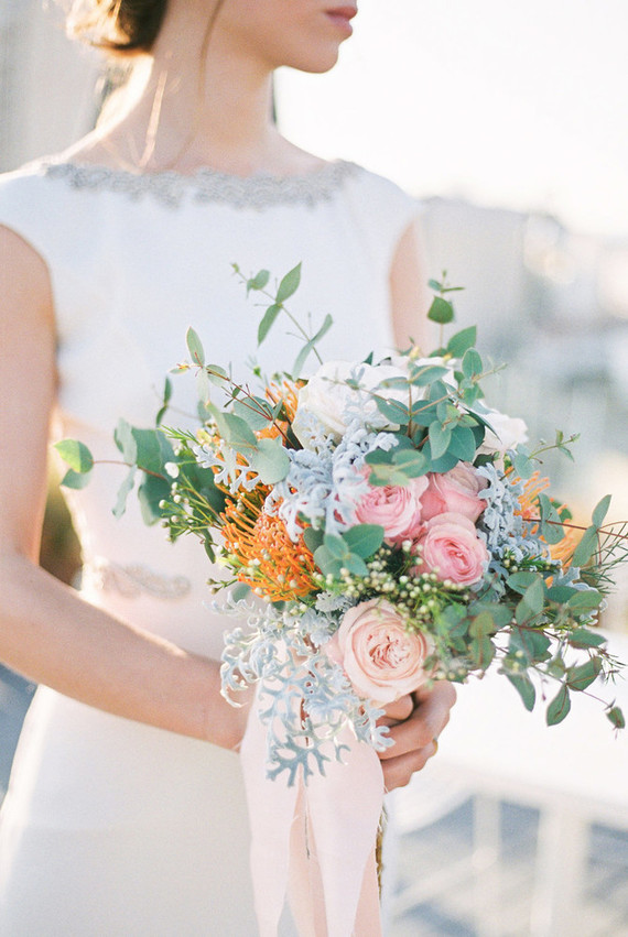 The florals were simple, airy and modern with glam pink blooms