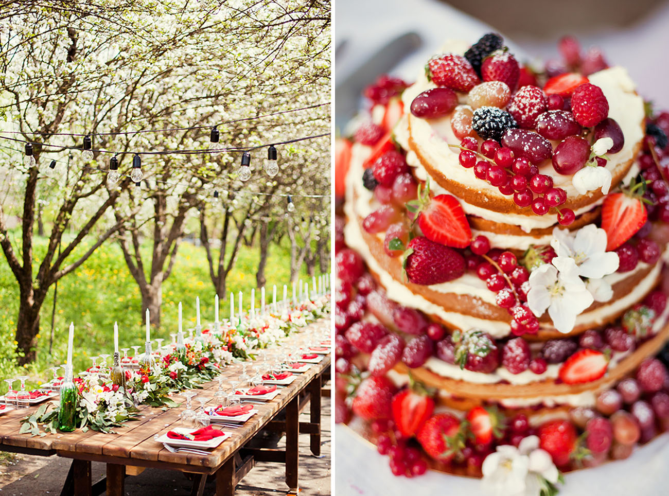 Look at this naked cake topped with fresh berries, isn't it amazing