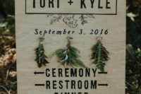 14 rustic and woodland-inspired wedding sign