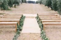16 line the aisle with olive leaves because they won’t wither even on a hot day