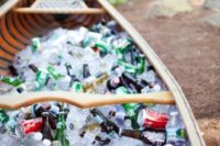 21 use a boat filled with ice to store drinks