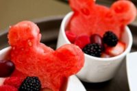 24 delight your guests with Mickey shaped watermelons and berries