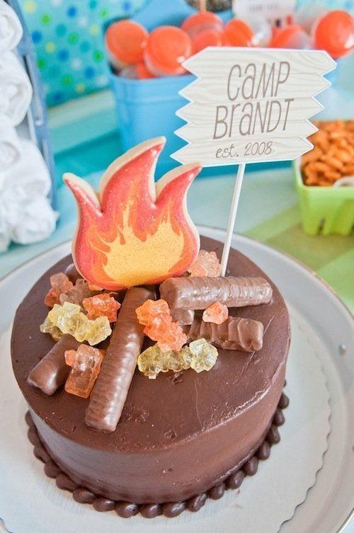 fun chocolate cake that resembles of a fire