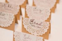 29 paper doilies for the seating cards