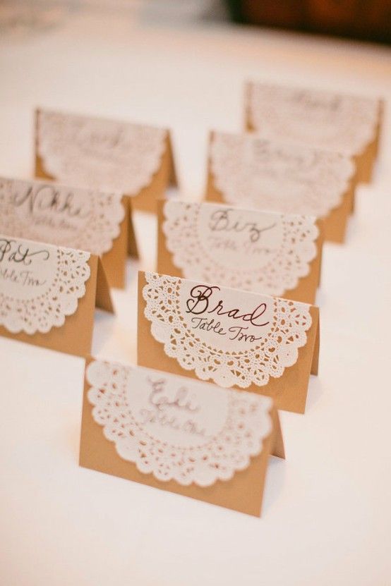 paper doilies for the seating cards