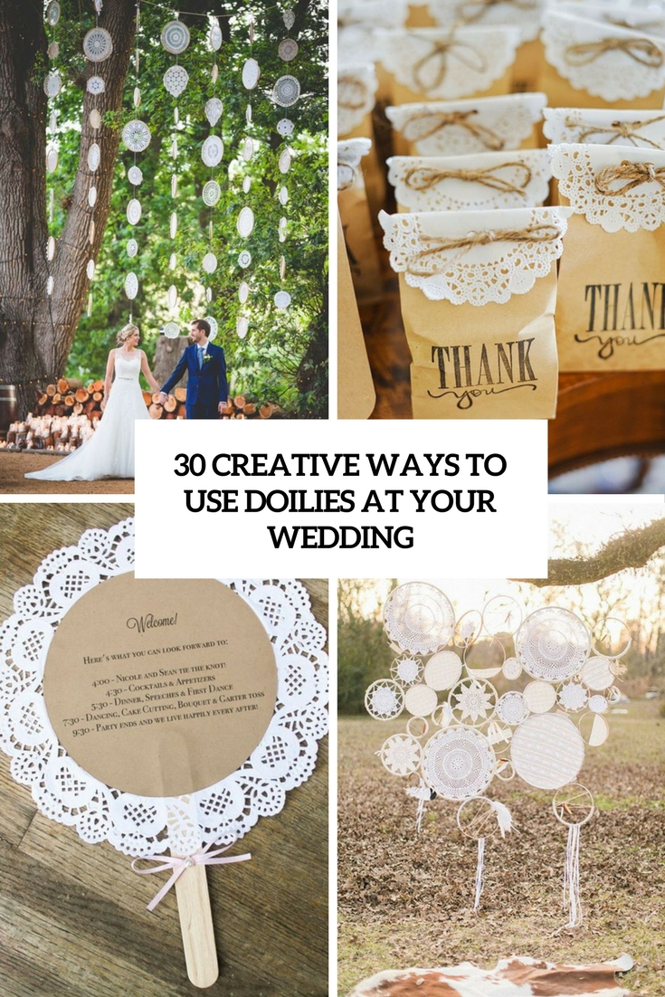 creative ways to use doilies at your wedding cover