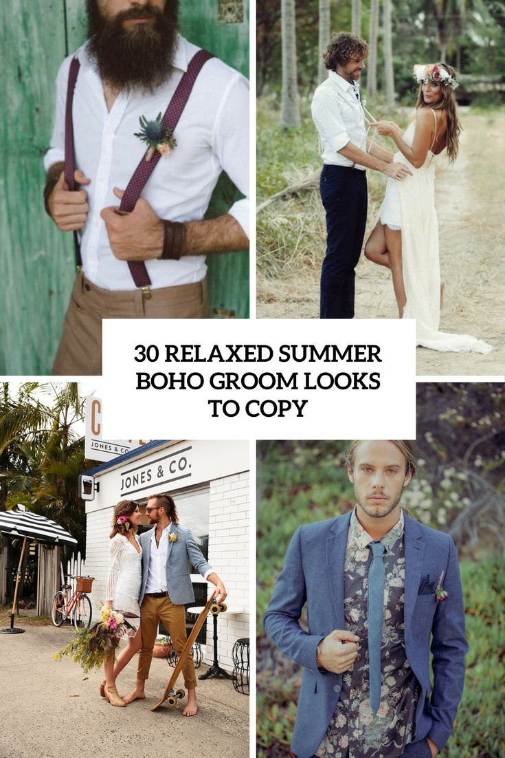 relaxed summer boho groom looks to copy cover