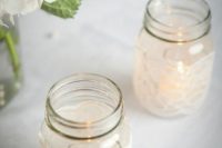 34 lace wrapped candle holders