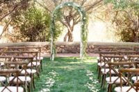34 some white petals and ribbons may be enough for a fresh wedding aisle