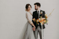 01 This beautiful wedding shoot is full of ideas for those who want a cool moody wedding, which is a hot trend